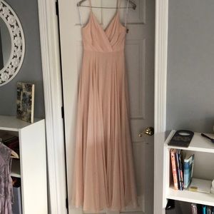 Light pink chiffon maxi dress. New without tags